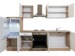 Respekta Kühlschränke|Einbauküchen<Küchenzeile KB270ESW 270 cm -Eiche Sägerau Nachbildung