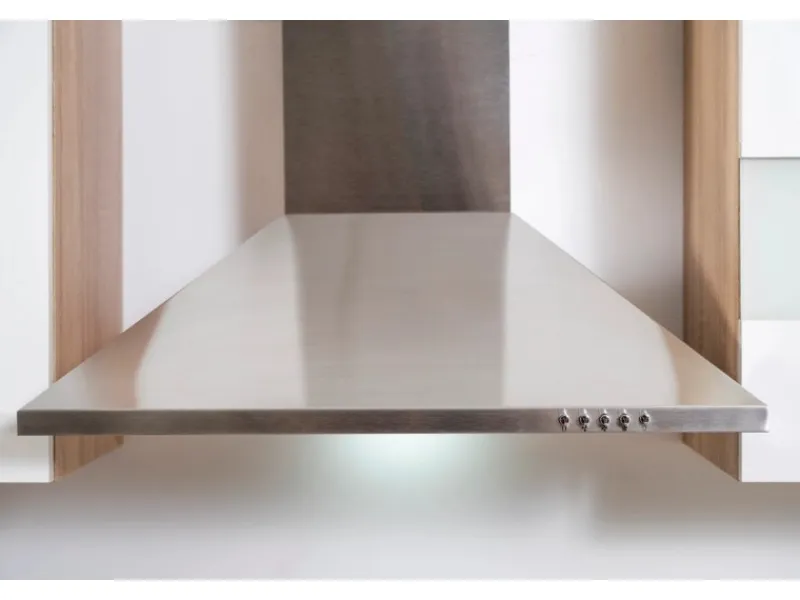 Discount Respekta Küchenzeile KB210ESW 210 cm -Eiche Sägerau Nachbildung Weiß
