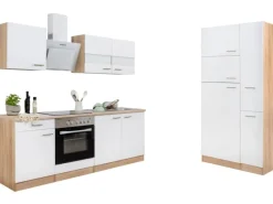 Respekta Kühlschränke|Einbauküchen<Küchenzeile KB300ESWCGKE 300 cm -Eiche Sägerau Nachbildung