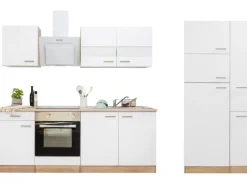 Respekta Kühlschränke|Einbauküchen<Küchenzeile KB300ESWCGKE 300 cm -Eiche Sägerau Nachbildung