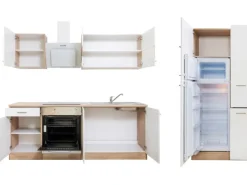 Respekta Kühlschränke|Einbauküchen<Küchenzeile KB300ESWCGKE 300 cm -Eiche Sägerau Nachbildung