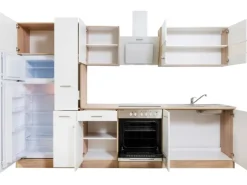 Respekta Kühlschränke|Einbauküchen<Küchenzeile KB300ESWCGKE 300 cm -Eiche Sägerau Nachbildung