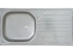 Respekta Single-Küchen|Pantryküchen<Küchenzeile KB150ESWMIC 150 cm -Eiche Sägeräu Nachbildung