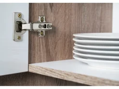 Best Respekta Küchenzeile KB300EYG 300 cm -Eiche York Nachbildung Grau Seidenglanz