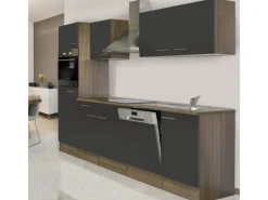 Respekta Einbauküchen|Kochfelder<Küchenzeile KB280EYG 280 cm -Eiche York Nachbildung