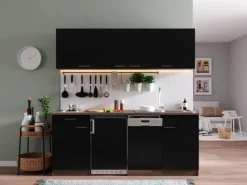 Respekta Winkelküchen|Single-Küchen<Küchenzeile KB195EYS 195 cm -Eiche York Nachbildung