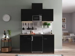Respekta Miniküchen|Kochfelder<Küchenzeile KB150EYSMI 150 cm -Eiche York Nachbildung