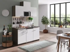 Respekta Küchenzeile KB150EYWMI 150 cm -Eiche York Nachbildung< Miniküchen|Kochfelder