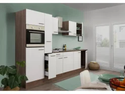 Respekta Winkelküchen|Einbauküchen<Küchenzeile KB300EYW 300 cm -Eiche York Nachbildung