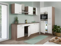 Respekta Winkelküchen|Einbauküchen<Küchenzeile KB300EYW 300 cm -Eiche York Nachbildung