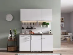 Outlet Respekta Küchenzeile KB150EYWC 150 cm -Eiche York Nachbildung Weiß
