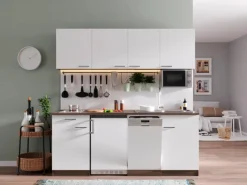 Respekta Single-Küchen|Winkelküchen<Küchenzeile KB195EYWMIC 195 cm -Eiche York Nachbildung
