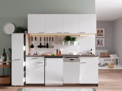 Respekta Kochfelder|Kühlschränke<Küchenzeile KB225EYW 225 cm -Eiche York Nachbildung
