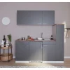 Respekta Winkelküchen|Single-Küchen<Küchenzeile KB180WGC 180 cm Grau-Weiß