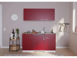 Online Respekta Küchenzeile KB150WRC 150 cm -Weiß Rot