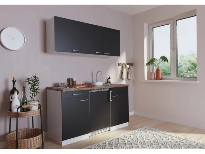 Respekta Winkelküchen|Pantryküchen<Küchenzeile KB150WS 150 cm -Weiß