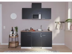 Respekta Küchenzeile KB150WSMI 150 cm -Weiß< Single-Küchen|Pantryküchen