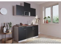 Respekta Küchenzeile KB150WSMI 150 cm -Weiß< Single-Küchen|Pantryküchen