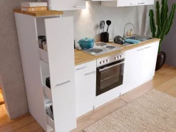 Discount Respekta Küchenzeile KB240WW 240 cm Weiß