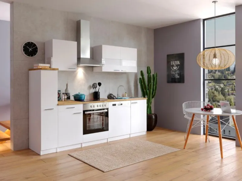 Sale Respekta Küchenzeile KB250WWC 250 cm Weiß