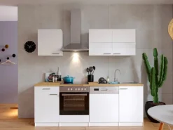 Respekta Küchenzeile KB220WWC 220 cm< Kochfelder|Herde