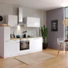 Respekta Küchenzeile KB240WWC 240 cm Weiß< Herde|Einbauküchen