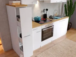 Respekta Küchenzeile KB240WWC 240 cm Weiß< Herde|Einbauküchen