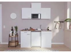 Hot Respekta Küchenzeile KB150WWMI 150 cm Weiß