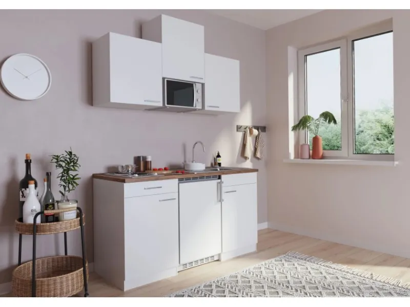 Hot Respekta Küchenzeile KB150WWMI 150 cm Weiß