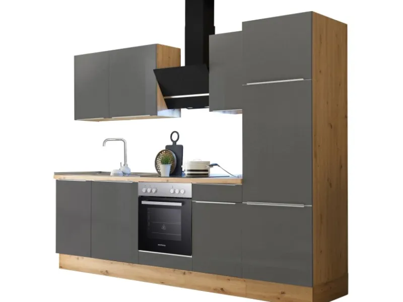 Respekta Küchenzeile Marleen 280 cm Artisan- Matt< Winkelküchen|Einbauküchen