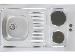 Respekta Pantryküchen|Miniküchen<Küchenzeile MK130ESSOS 130 cm -Eiche Sägerau Nachbildung