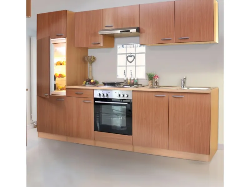 Respekta Küchenzeile ohne E-Geräte LBKB270BBMA 270 cm Nachbildung< Einbauküchen