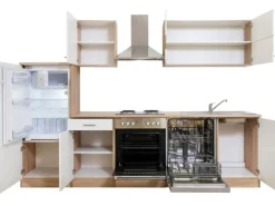 Respekta Einbauküchen|Küchenschränke<Küchenzeile ohne E-Geräte LBKB280ESW 280 cm -Eiche Sonoma Sägerau