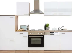 Respekta Einbauküchen|Küchenschränke<Küchenzeile ohne E-Geräte LBKB280ESW 280 cm -Eiche Sonoma Sägerau