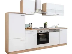 Respekta Einbauküchen|Küchenschränke<Küchenzeile ohne E-Geräte LBKB280ESW 280 cm -Eiche Sonoma Sägerau