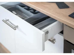 Respekta Einbauküchen|Küchenschränke<Küchenzeile ohne E-Geräte LBKB270ESW 270 cm -Eiche Sonoma Sägerau