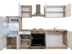 Respekta Einbauküchen|Küchenschränke<Küchenzeile ohne E-Geräte LBKB270ESW 270 cm -Eiche Sonoma Sägerau