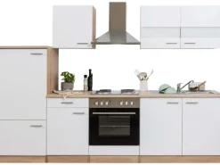 Respekta Einbauküchen|Küchenschränke<Küchenzeile ohne E-Geräte LBKB270ESW 270 cm -Eiche Sonoma Sägerau