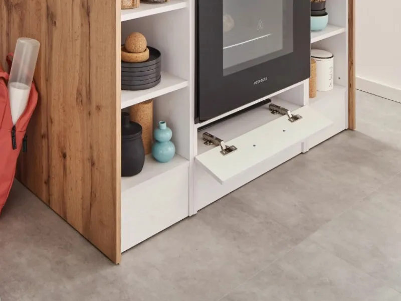Respekta Landhaus Winkelküche/ Inselküche Anton 280 x 172 cm Lärche Weiß< Inselhauben|Winkelküchen