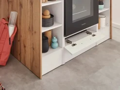 Outlet Respekta Landhaus Winkelküche/ Inselküche Anton 310 x 172 cm Lärche Weiß