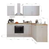 Respekta L-Küchenzeile Anton LBBERPL220LHWC ohne E-Geräte 220 cm Lärche Weiß< Winkelküchen|Einbauküchen