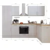 Respekta L-Küchenzeile Anton LBBERPL280LHWC ohne E-Geräte 280 cm Lärche Weiß< Winkelküchen|Einbauküchen