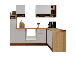 Best Respekta L-Küchenzeile Hilde LBBEKBL250EWC ohne E-Geräte 250 cm Weiß