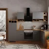 Respekta L-Küchenzeile Hilde LBBEKBL280EGC ohne E-Geräte 280 cm Grau< Winkelküchen|Küchenschränke