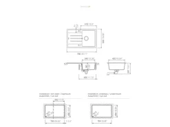 Online Respekta  Massivgranit-Einbauspüle Columbia 78 cm x 50 cm Schwarz