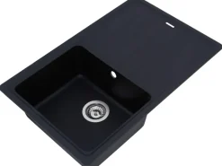 Online Respekta  Massivgranit-Einbauspüle Columbia 78 cm x 50 cm Schwarz