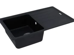 Online Respekta  Massivgranit-Einbauspüle Columbia 78 cm x 50 cm Schwarz