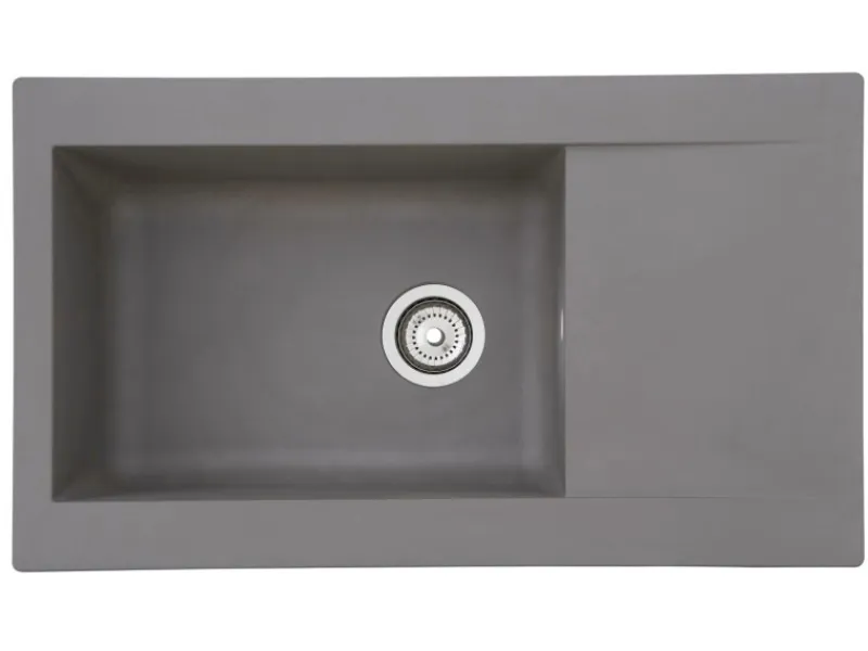 Hot Respekta Mineralite Einbauspüle Denver 86 x 50 cm Betongrau