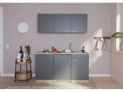 Respekta Miniküchen|Single-Küchen<Miniküche KB150ESG 150 cm Grau