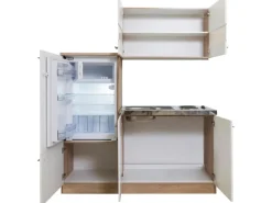 Respekta Single-Küchen|Pantryküchen<Miniküche KB160ESW 160 cm -Eiche Sonoma Sägerau Nachbildung